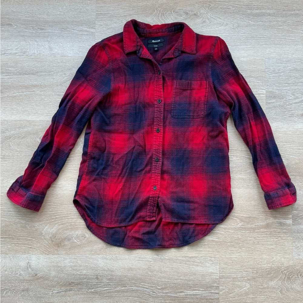 Madewell Flannel Ex-Boyfriend Shirt in Albion Plaid